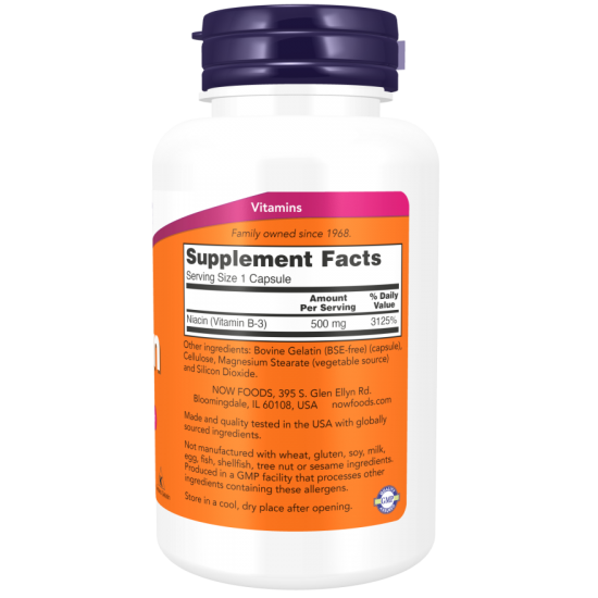 Niacin 500 mg (100 capsules) P4069